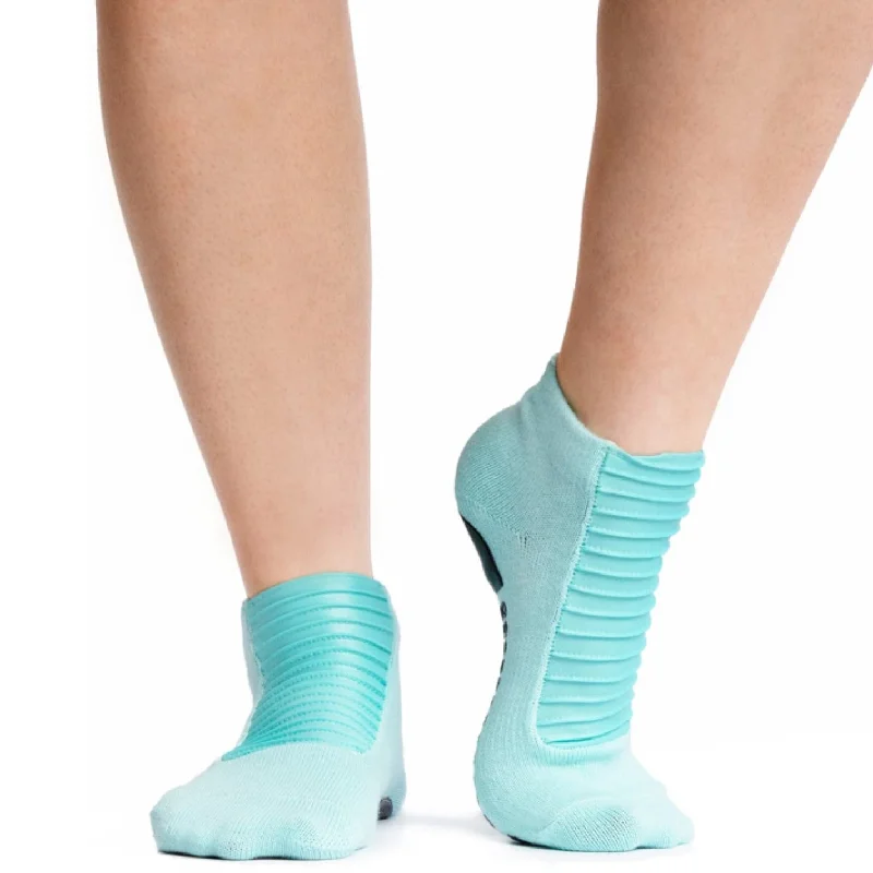 Arebesk Moto Grip Socks - Aqua (Barre / Pilates)