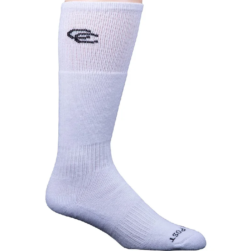 DPCBC Dan Post Men's Cowboy Certified Over the Calf Socks- WHITE