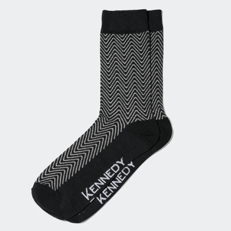 HUNTER GREEN CHEVRON CREW SOCK