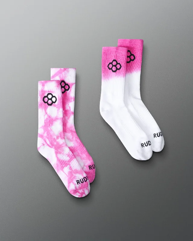 RUDIS Pink Tie Dye Essential Socks (2 Pair)