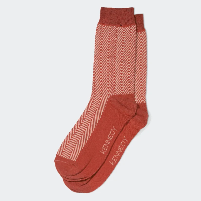 Rust Chevron Sock