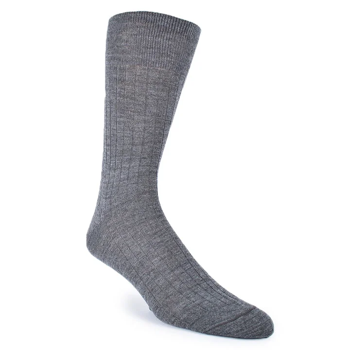 Solid Ribbed Executive Length Sock DS4114