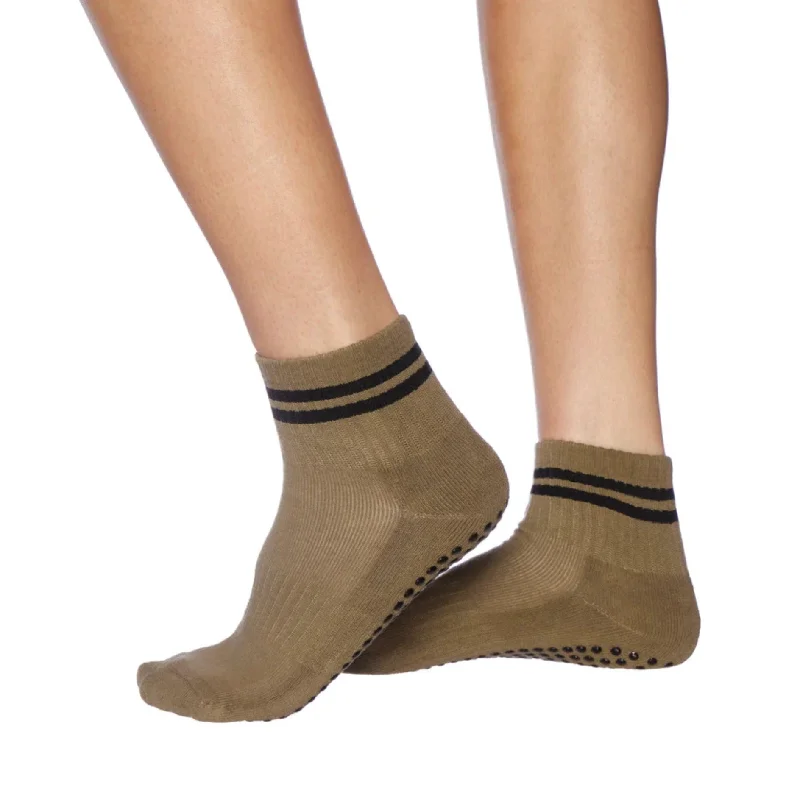 Olive - Ankle Grip Sock (Barre / Pilates)