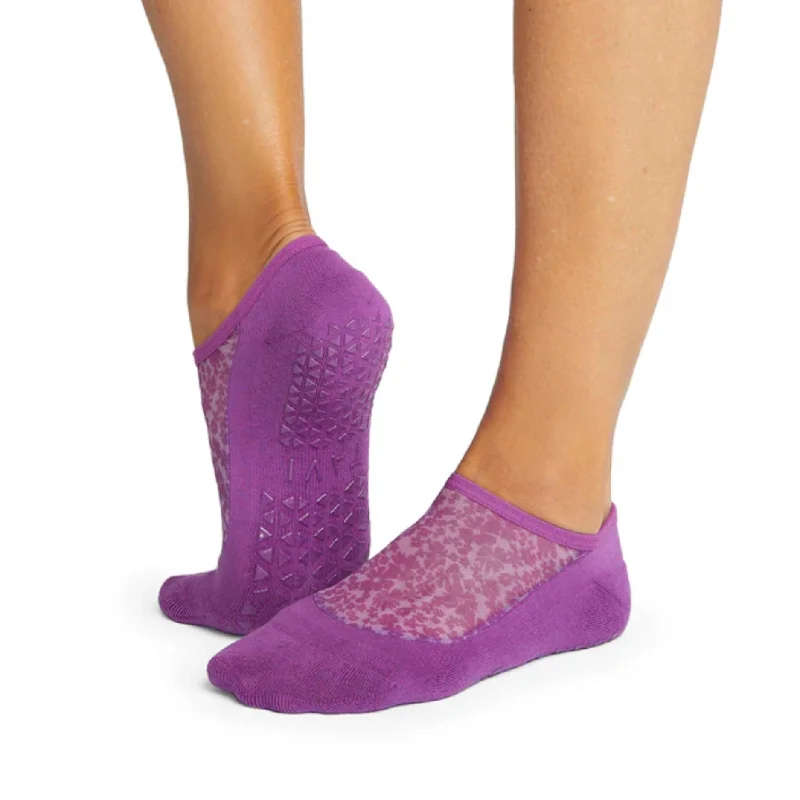 Maddie Grip Socks - Violet Floral (Pilates / Barre)