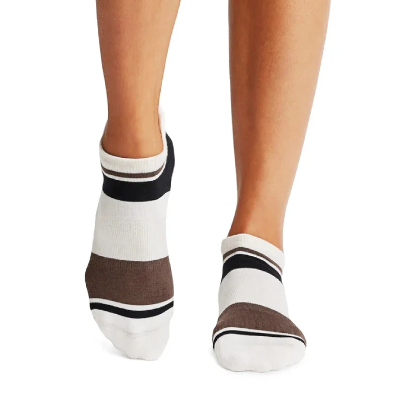 Savvy Grip Socks - Cream Block (Pilates / Barre)