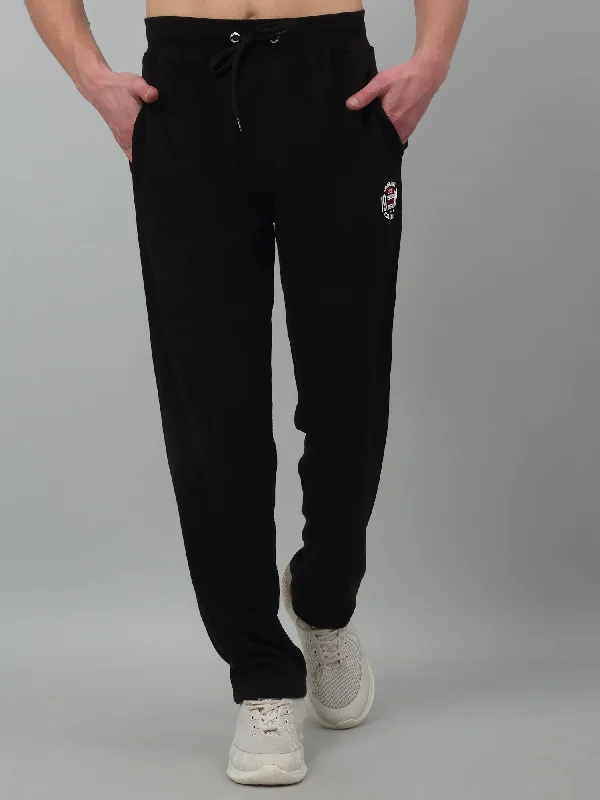 Men's Black Summer Solid Drawstring Casual Track Pant