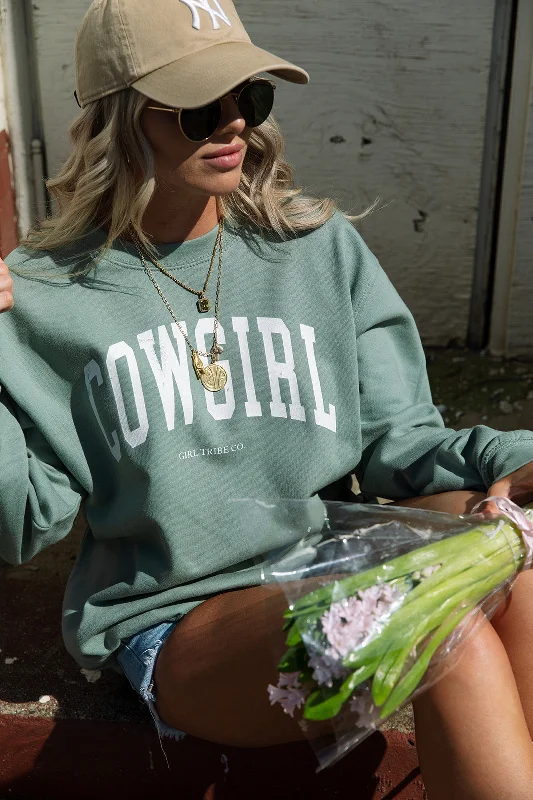 Cowgirl Block Sweatshirt in Green