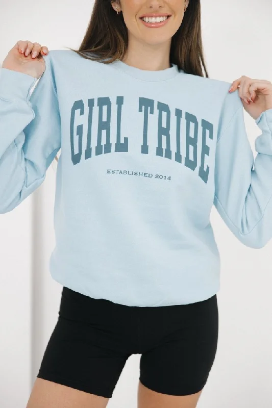 Girl Tribe Monochrome Sweatshirt in Light Blue