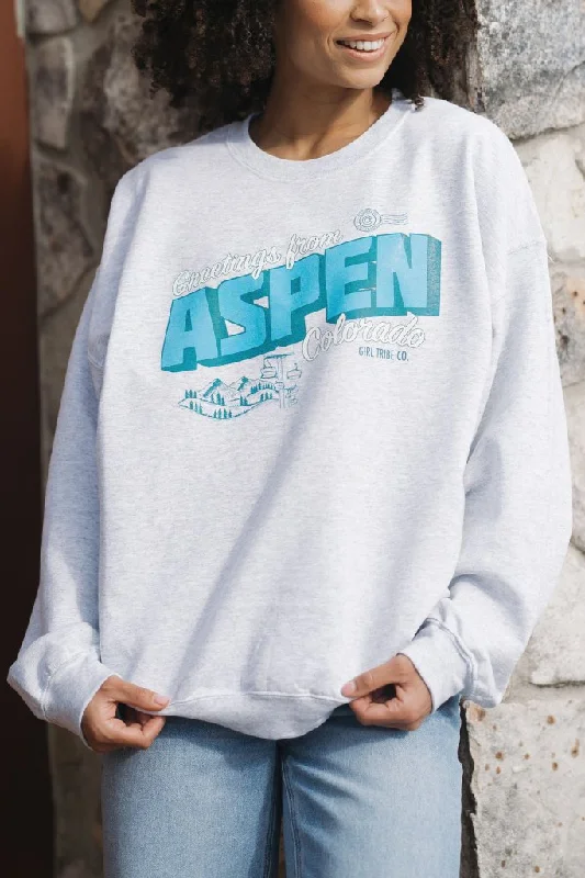 Greetings from Aspen Sweatshirt In Ash