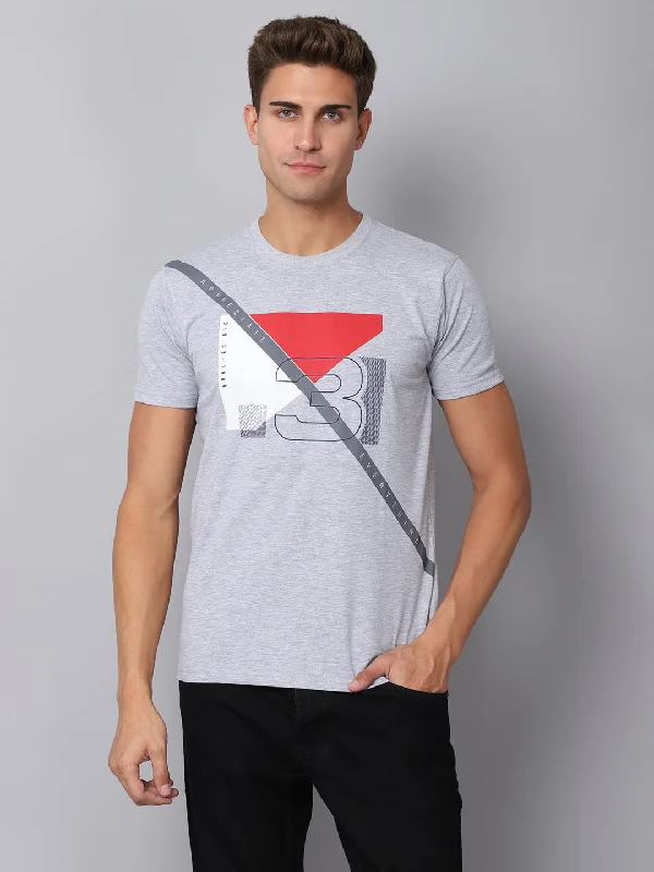 Men's Grey Melange T-Shirt