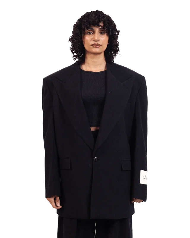 BLACK KHADDAR BLAZER