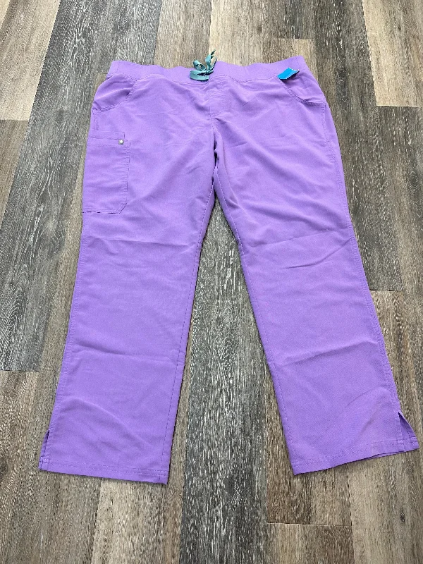 Athletic Pants By Figs In Purple, Size: 2x