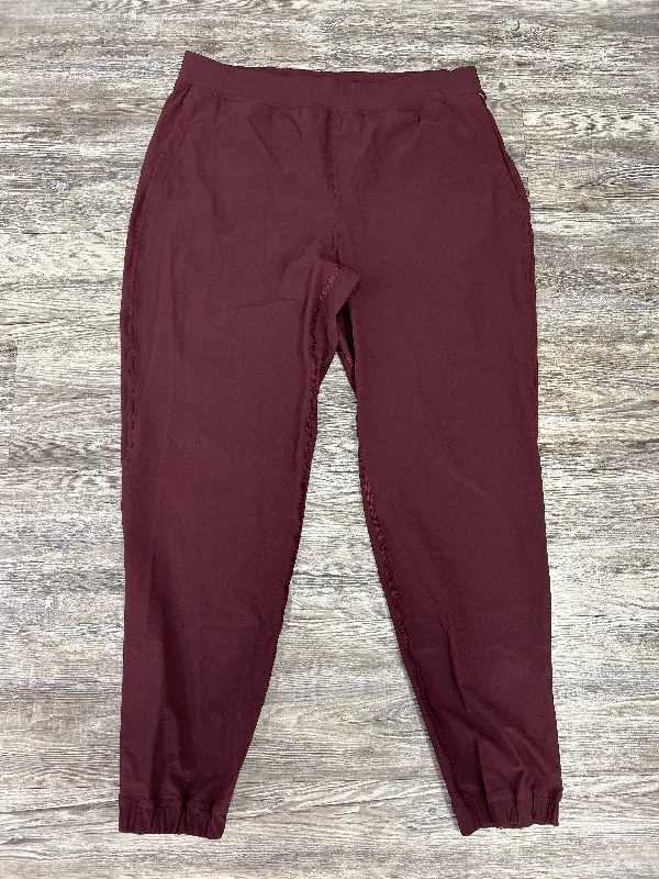 Athletic Pants By Lululemon In Red, Size: 12