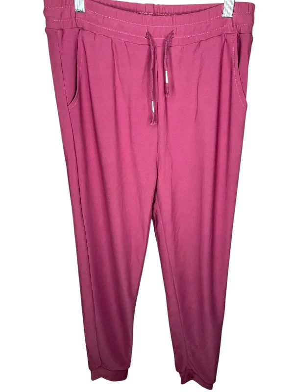 Athletic Pants By New Mix In Pink, Size: L