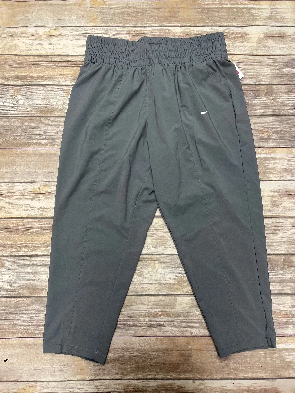 Athletic Pants By Nike In Grey, Size: 1x