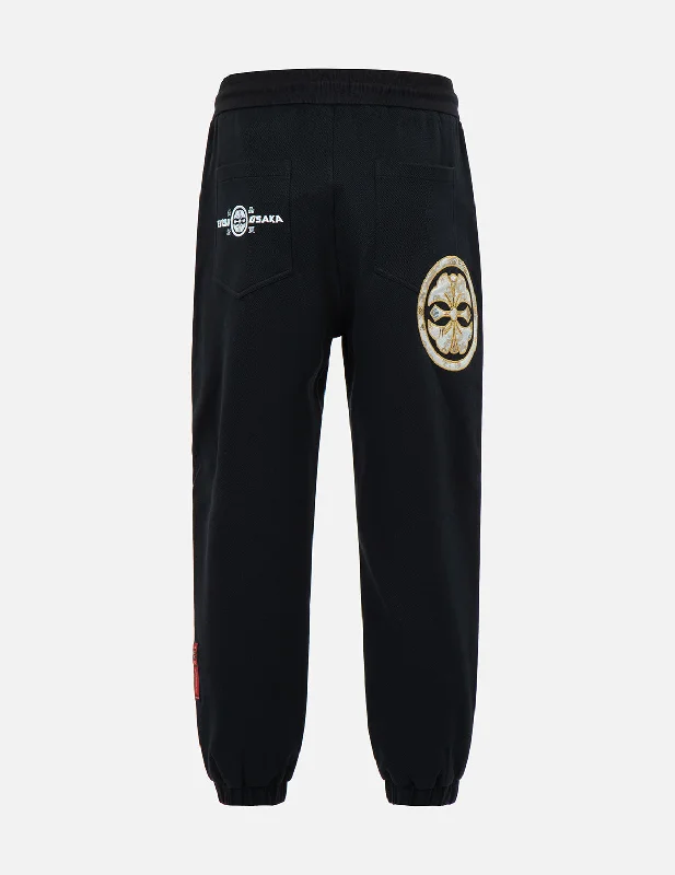 Brocade Kamon Appliqué Sweatpants