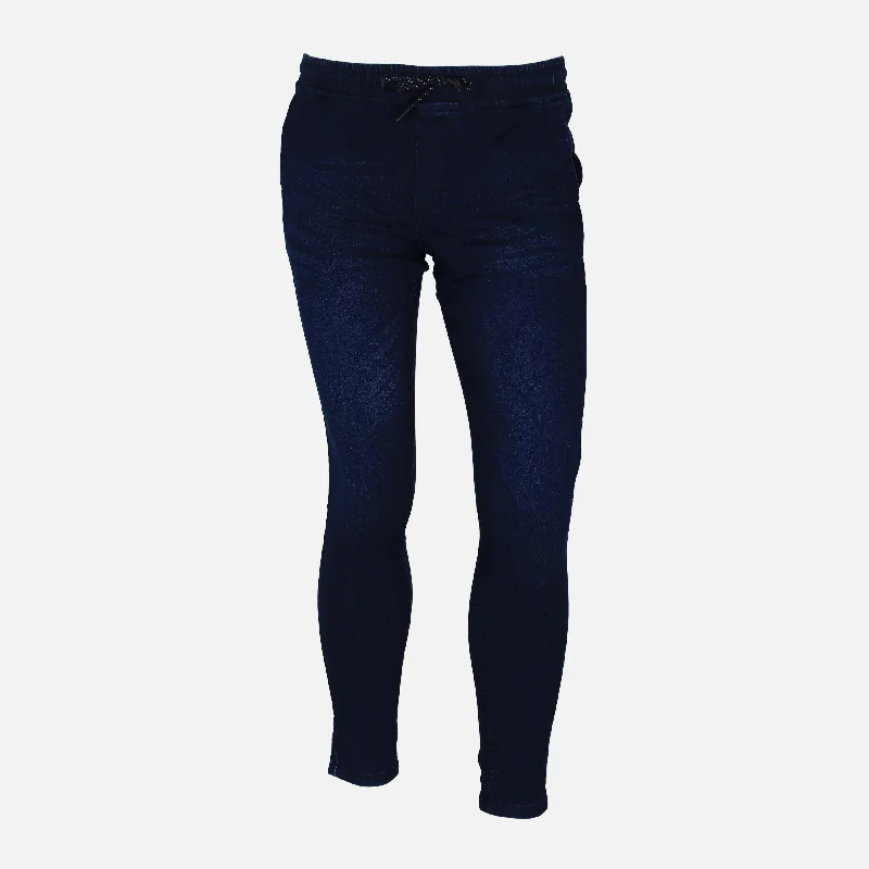 MEN KNITTED JEANS PANT SLIM FT