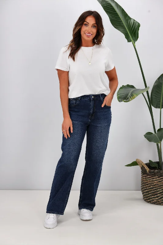 Shine On Label Atlas Relaxed Fit Jean Indigo