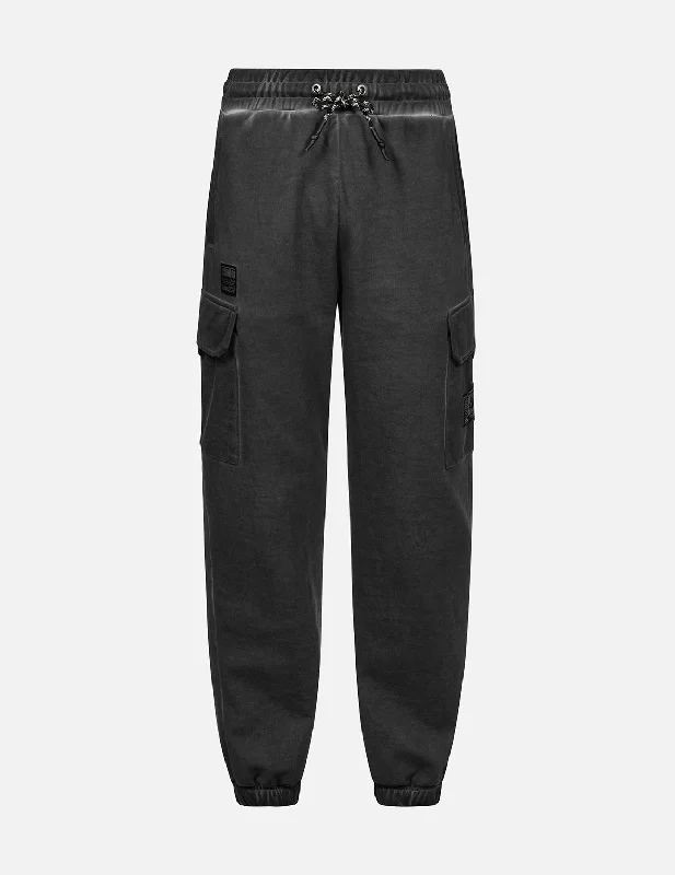 Washed Texture Multi-Pocket Relax Fit Sweatpants